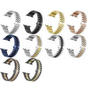 Banda de acero inoxidable 42mm 44mm 38mm 40mm <span class=keywords><strong>Correa</strong></span> de pulsera de metal <span class=keywords><strong>para</strong></span> <span class=keywords><strong>IWatch</strong></span> 5/4/3/2/1/ Three Link Band - Product Image 2