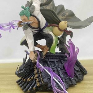 Figurine d'action en PVC <span class=keywords><strong>Zoro</strong></span> Kimono à trois lames, modèle de collection en boîte, pour la décoration de voiture, vente en gros - Product Image 3