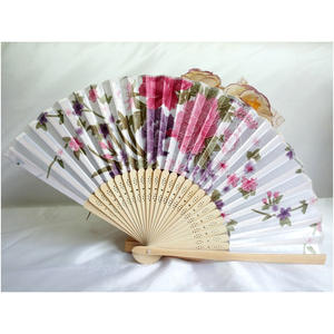 Éventail pliant japonais Song Xiaozhu pour femme, en tissu sardine, style chinois classique, thème floral, petit cadeau - Product Image 6