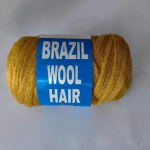 Schwarzes brasilianisches Wollhaar für afrikanisches Haar geflochtenes brasilianisches Wollhaar 70 Gramm