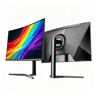 Écran LCD QHD 27 pouces 1440P, moniteur de jeu incurvé 2K 240Hz, cadre noir sans bordure, base réglable en hauteur