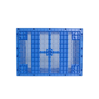 Paniers de transport logistiques pliables bleus recyclables Caisses en plastique pliables pour déplacer la logistique de chiffre d'affaires de légumes de fruits