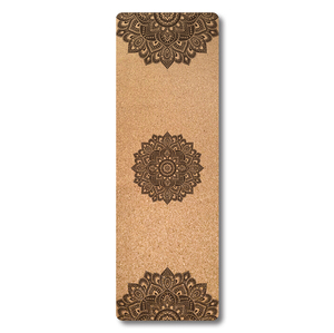 Tapetes de <span class=keywords><strong>Yoga</strong></span> de Corcho y Goma, Compactos, de Grano Fino, Profesionales, Coloridos, con Diseño OM Mandala, de Alta Calidad, Antideslizantes, de 6 mm, con Impresión Personalizada - Product Image 2