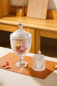 Pot à bonbons vintage exquis avec couvercle <span class=keywords><strong>Compote</strong></span> de bonbons classique de vacances - Product Image 4