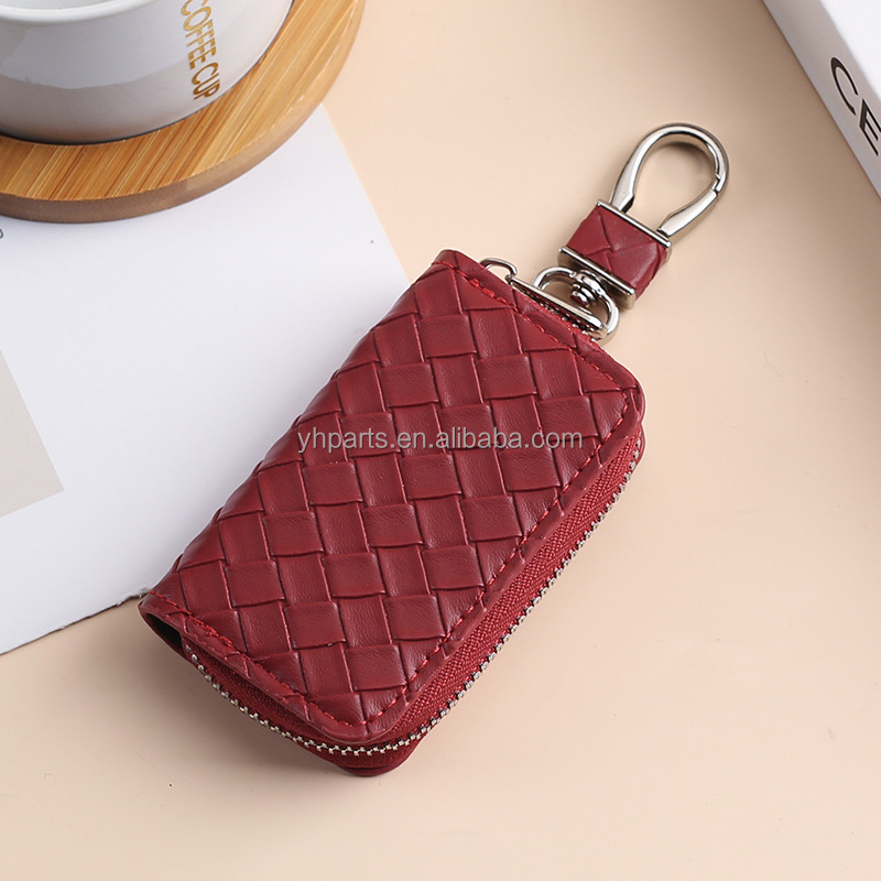 YH Key case-27 Genuine Leather Car Key Wallet Accessories - Universal Fit