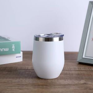 Vente en gros Gobelet à vin en acier inoxydable 12oz réutilisable Tasse à café à double paroi avec couvercle et paille pour cadeaux de Noël - Product Image 4