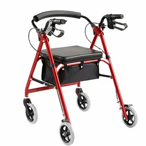 Marcheur pliant de Rollator de fauteuil roulant pliable de vente chaude d'aide à la marche pour les personnes âgées handicapées