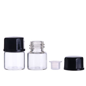 1ml <b>Mini</b> Empty clear Fragrances Essential Oil Sample Small Glass Perfume <b>Bottles</b> With Screw Cap - Product Image 1