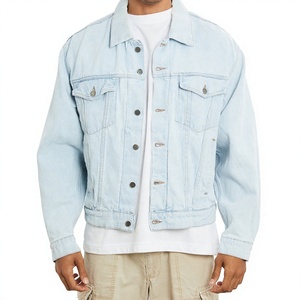 Nouvelle veste en jean décontractée pour homme, coupe ample, simple boutonnage, multi-poches, collection automne - Product Image 1