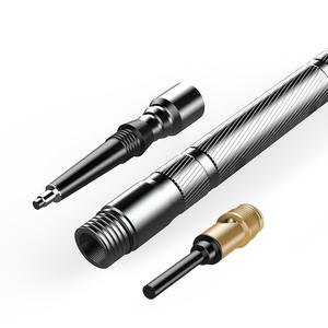 Bâton de randonnée multifonctionnel en acier inoxydable et alliage d'aluminium, 106 cm, gris, 5 sections, outil EDC extérieur avec fourchette, cuillère et couteau - Product Image 5