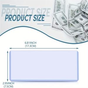 Premium kalite su geçirmez döviz ekran nakit ve koleksiyoncular için kart tutucu temizle plastik damga para organizatör kollu - Product Image 5