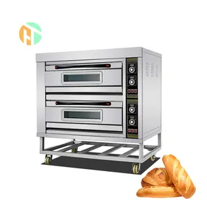 China Fabrikant Commerciële Bakkerij Oven 2 Dekken 2 Bakplaten Elektrische Broodbakoven Cateringapparatuur