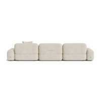 Ensemble de salon moderne, minimaliste et luxueux - Canapé modulaire en forme de L en tissu cachemire, vente directe d'usine