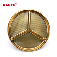 KARYO 281-2 Boîte d'emballage pour viande fraîche, fruits et légumes à 3 compartiments, boîte ronde en plastique jetable pour aliments, sushi