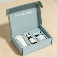 Luxury Beauty Skincare Paper Package Suplementos de color verde Cajas de embalaje con inserto