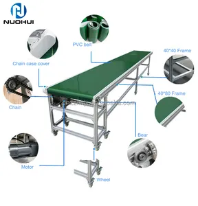 Food Grade Conveyor Belt System/mini Banda Transportadora/mesa Transportadora Conveyor Stainless Steel Horizontal Convey PVC