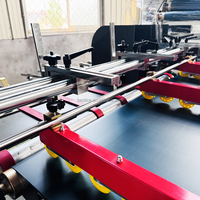Machine à coller les boîtes en carton ondulé semi-automatique BYZ-1500, pour formes spéciales ou régulières, avec presse à bande, vente directe usine