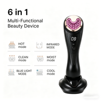 Appareil de massage facial multifonctionnel pour booster le collagène, raffermir la peau, chaud et froid, bleu et rouge, pour usage domestique, équipement de beauté