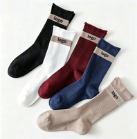 Calcetines Deportivos de Alta Calidad, 100% Algodón, Impresión Digital, Transpirables, con Logotipo Personalizado en el Puño/Bajo/Cuerpo, para Hombre y Mujer
