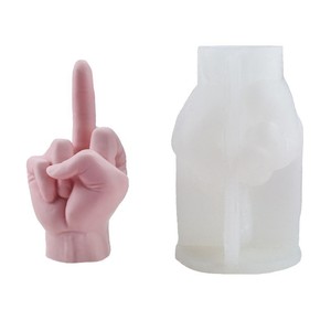 3D Large Size DIY Finger Shape Mould Soap Mold Silicone <strong>Fun</strong> Despised Gesture <strong>Candle</strong> Molds for <strong>Candle</strong> Making - Product Image 1