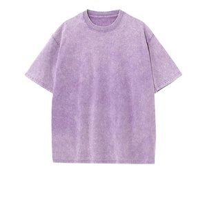 Camiseta personalizada de estilo urbano Y2K vintage con lavado ácido, extragrande, para hombre, de algodón 100% de punto, transpirable y casual. - Product Image 1