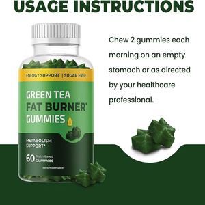Gummies brûle-graisses au thé vert OEM pour la perte de poids, stimulant du métabolisme, coupe-faim, café vert, Garcinia Cambogia - Product Image 5
