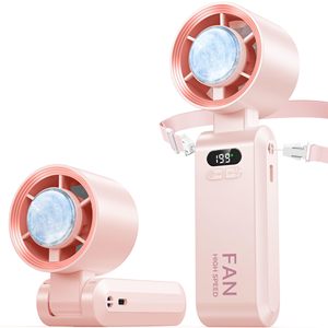 Mini Ventilador de Mano Recargable con Logotipo Personalizado, Ventilador Plegable con Pantalla Digital USB y Batería ABS para Exteriores - Product Image 1