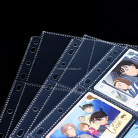 Porte-cartes à 11 anneaux Rhett Cartoon Star Design, 9 pochettes, en PP transparent, sans fermeture, pour cartes TCG, usage professionnel