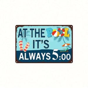 Señal de Seguridad Personalizada para Parque Acuático de Verano, Estilo Retro, Señal de Advertencia para Piscina, Regalo Promocional - Product Image 2