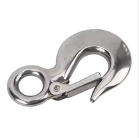 FAST Brand G80 Hanging Eye Slide Hook with Safety Latch Other Fasteners 320A Ring Eye Tongue Hook Alloy Steel Spray Red