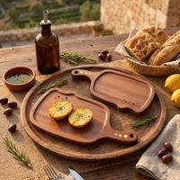Plateau de service en bois massif Zitan, plateau à pain, assiette à fruits, plateau moderne minimaliste en bois de cat, directement de l'usine
