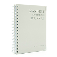 Cahier de journal planificateur à spirale A5 personnalisé à couverture rigide citations de manifestation inspirantes pour les affirmations de soins personnels de bien-être
