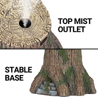 REPTIZOO Humidificateur pour reptiles en résine durable et écologique de 1000 ml avec logo personnalisé, système de brumisation et sortie de brume supérieure