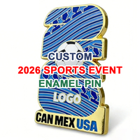 Badges en métal émaillé personnalisés pour les fans de football, badges de revers personnalisés avec logo pour les événements sportifs, cadeaux promotionnels, souvenirs d'équipe