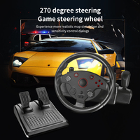 Volant de Course pour Jeux PS4 avec Angle de Braquage de 270 Degrés pour Switch/PS4/PS3/XBOX ONE/XB360/PC