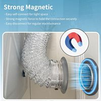 Raccord magnétique pour conduit de sécheuse, auto-connectant et auto-alignant, connecteur de ventilation de 4 pouces, support de tuyau à joint hermétique, centre 0-12 pouces