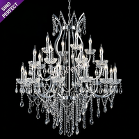 Lustre suspendu moderne en cristal doré large pour hôtel, hall d'entrée, banquet de mariage, éclairage OEM ODM