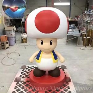 Escultura de fibra de vidrio <span class=keywords><strong>Bros</strong></span> & Yoshi de tamaño real estatua de personaje de dibujos animados para decoración comercial exhibición de parque temático - Product Image 3