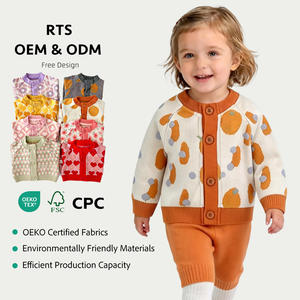 Angou 1 Pcs Private Label Fruits Tricotés Automne Hiver Nouveau-né Infant Toddler Garçons Filles Vêtements Bébé Pull en tricot - Product Image 1