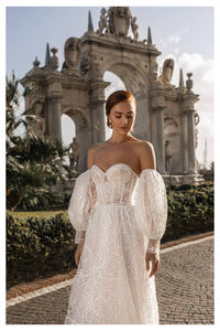 High endwedding nupcial floral bordado personalizado blanco transparente suave ligero vestido de noche <span class=keywords><strong>tela</strong></span> de encaje de <span class=keywords><strong>tul</strong></span> francés <span class=keywords><strong>por</strong></span> yarda - Product Image 5