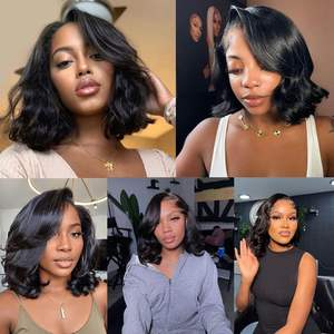 วิกผมบ๊อบสั้นวิกผมมนุษย์แบบมีลูกไม้ด้านหน้าสำหรับผู้หญิงผิวดำผมคนเวียดนาม - Product Image 6
