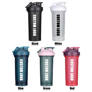 Botella Mezcladora de Proteínas de Plástico de 600 ml con Logotipo Personalizado, Libre de BPA, a Prueba de Fugas, Botella de Agua Deportiva para Gimnasio, Vaso Mezclador para Polvo de Proteínas - Product Image 2