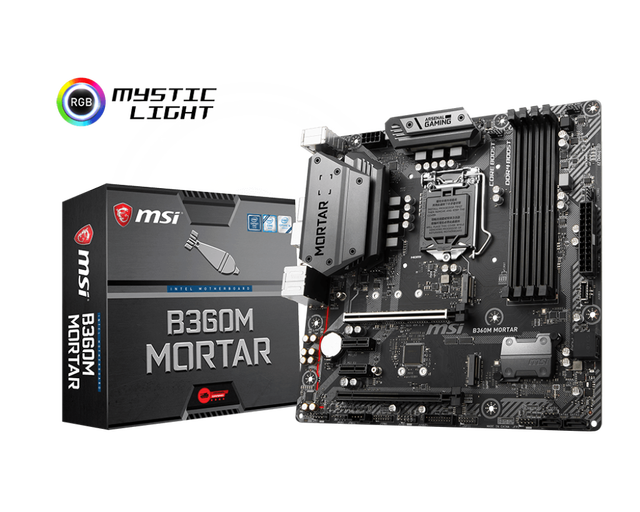 Refurbished Gaming Motherboard MS1 B360M MORTAR Without Original Box 4xDDR4 DIMM LGA 1151 Support I7/i5/i3 Processor