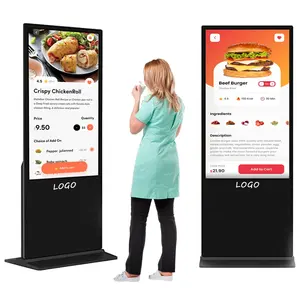 En çok satan akıllı Kiosk dikey Lcd reklam ekranı interaktif Panel dijital tabela Totem kat ayakta dokunmatik ekran
