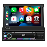 Unidad Principal Universal con Pantalla Táctil Capacitiva de 7 Pulgadas, Carplay Inalámbrico, Android Auto, Estéreo para Auto de Un Solo DIN, 4 GB de RAM