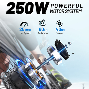 Bicicleta Eléctrica Urbana Híbrida para Adultos ONESPORT OT05, Económica, Batería de Litio de 36V 18.2AH 250W, Sensor de 7 Velocidades, Envío Directo desde Almacén en Reino Unido y la UE - Product Image 6