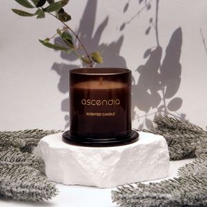 Bougie parfumée Ascendia en cire de soja dans un bocal en verre, minimaliste, aromathérapie, décoration d'intérieur, durée de combustion de 40 à 60 heures - Product Image 1