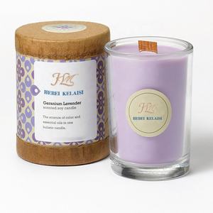 Vente en gros Bougie Bougie Frascos Vela Bougie de luxe unique et personnalisée Pot à bougie en cire de soja de luxe en verre avec couvercle et logo personnalisé - Product Image 2