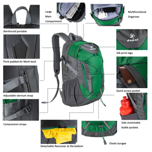 <span class=keywords><strong>Mochila</strong></span> de viaje de poliéster de gran capacidad para mujer, bolsa de senderismo al aire libre, <span class=keywords><strong>mochila</strong></span> apta para ordenador portátil de 15 pulgadas, tendencia de 25L - Product Image 6