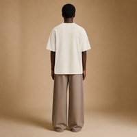 T-shirt vierge de luxe alternatif 235 GSM, service OEM/ODM personnalisé, 100 % coton filé à anneaux, coupe moderne minimaliste